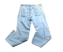 Load image into Gallery viewer, WXY Jeans Adult 34x30 Medium Wash Whiskered Straight Leg Denim 5 Pockets Mens