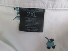 Load image into Gallery viewer, Ron Jon Surf Shop Shirt Adult 2XL White Hawaiian Tropical Surfer AOP Spandex Men