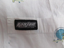 Load image into Gallery viewer, Ron Jon Surf Shop Shirt Adult 2XL White Hawaiian Tropical Surfer AOP Spandex Men