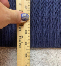 Load image into Gallery viewer, Chicos Sweater Womens 1 (Medium) Navy Silver Oversized Mock Neck Outerwear Lady