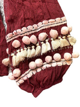 Load image into Gallery viewer, Antropologie Vineet Bahl Shirt Womens Extra Small Tassel Pom Pom Boho Peasant