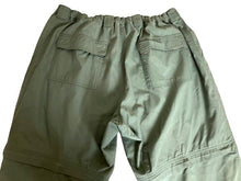 Load image into Gallery viewer, Orvis Pants Adult Large Green Convertible Outdoor Hiking Cargo Flap Pockets Mens