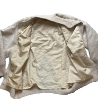 Load image into Gallery viewer, Angora Sweater Womens Small Beige Button Up Cardigan Embroidery Pearl Beaded