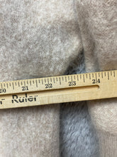 Load image into Gallery viewer, Angora Sweater Womens Small Beige Button Up Cardigan Embroidery Pearl Beaded