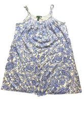 Load image into Gallery viewer, Lauren Ralph Lauren Shirt Womens Large Blue AOP Paisley Floral Tank Blouse Lady