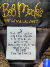 Load image into Gallery viewer, Bob Mackie Jacket Womens Small Brown Oversized Wearable Art Zip Up Embroidered