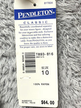 Load image into Gallery viewer, Pendleton Shirt Womens 10 Extra Large Sage Green Button Up Classic Rayon NWT