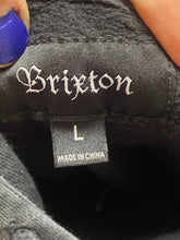 Load image into Gallery viewer, Brixton Sweatshirt Adult Large Black Fleece BRXTN Spellout Hoodie Sweater Mens