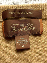 Load image into Gallery viewer, Tasso Elba Vest Adult Extra Large Tan Argyle Diamond 100% Cashmere Sweater Mens