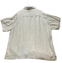 Load image into Gallery viewer, Caribbean Shirt Adult 3XL Ecru Button Up Embroidered Pure Silk Hawaiian Mens