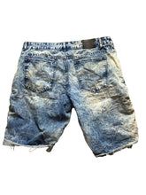 Load image into Gallery viewer, D-Lux Denim Shorts Adult 38 Zip Pockets Thrashed Acid Wash Bermuda Jeans Mens