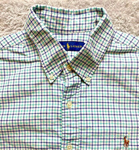 Load image into Gallery viewer, Ralph Lauren Shirt Adult Large Button Up Grid Checkered Flesh Pony Casual Mens