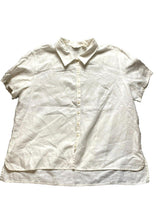 Load image into Gallery viewer, J Jill Shirt Adult XLT Extra Large Tall Button Up Hi Low Linen Short Sleeve Mens
