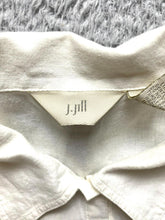 Load image into Gallery viewer, J Jill Shirt Adult XLT Extra Large Tall Button Up Hi Low Linen Short Sleeve Mens