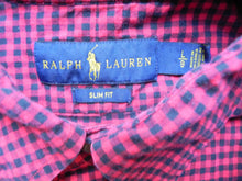 Load image into Gallery viewer, Ralph Lauren Shirt Adult Large Slim Fit Long Sleeve Button Up Grid Checkered Men