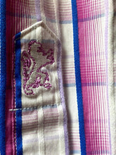 Load image into Gallery viewer, Bugatchi Shirt Adult Extra Large Button Long Sleeve Plaid Shaped Flip Cuffs Mens