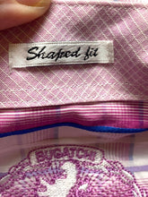 Load image into Gallery viewer, Bugatchi Shirt Adult Extra Large Button Long Sleeve Plaid Shaped Flip Cuffs Mens