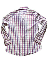 Load image into Gallery viewer, Bugatchi Shirt Adult Extra Large Button Long Sleeve Plaid Shaped Flip Cuffs Mens