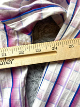 Load image into Gallery viewer, Bugatchi Shirt Adult Extra Large Button Long Sleeve Plaid Shaped Flip Cuffs Mens