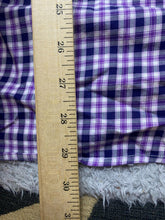 Load image into Gallery viewer, Allan Flusser Shirt Adult Large Purple Button Up Grid Checkered Embroidery Mens