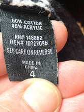 Load image into Gallery viewer, Torrid Sweater Womens 4 4X Black White Waterfall Open Front Cardigan Draped Lady