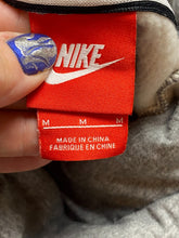 Load image into Gallery viewer, Nike Sweatshirt Adult Medium Gray Metallic Swoosh Logo Funnel Rally Hoodie Mens