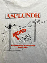 Load image into Gallery viewer, VTG Kicked Ice Shirt Womens Large White Single Stitch 1991 ASPLUNDH 90s Ladies