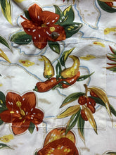 Load image into Gallery viewer, Grant Thomas Shirt Adult Medium Beige AOP Pineapple Flower Hawaiian Aloha Mens