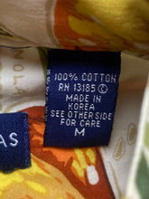 Load image into Gallery viewer, Grant Thomas Shirt Adult Medium Beige AOP Pineapple Flower Hawaiian Aloha Mens