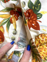 Load image into Gallery viewer, Grant Thomas Shirt Adult Medium Beige AOP Pineapple Flower Hawaiian Aloha Mens