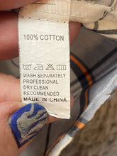 Load image into Gallery viewer, Giorgio Armani Shirt Adult Medium Gray Orange Plaid Embroidered Button Up Mens