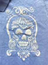 Load image into Gallery viewer, Canyon River Blues Shirt Adult 2XL Blue Original Skull Grunge Casual Polo Mens