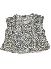 Load image into Gallery viewer, Armani Exchange Shirt Womens Small Black White Oversize Leopard AOP Rayon Blouse