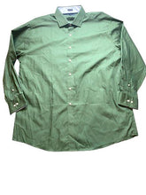 Load image into Gallery viewer, Tommy Hilfiger Shirt Adult 17.5 34/35 2XL Green Regular Fit Flip Cuffs Dress Men