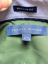 Load image into Gallery viewer, Tommy Hilfiger Shirt Adult 17.5 34/35 2XL Green Regular Fit Flip Cuffs Dress Men