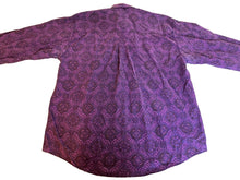 Load image into Gallery viewer, Palet Perspective Shirt Adult Large Purple Button Up AOP Geometric Casual Mens