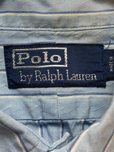 Load image into Gallery viewer, Ralph Lauren Shirt Adult Small Blue Stripes Button Up Chest Pocket Casual Mens