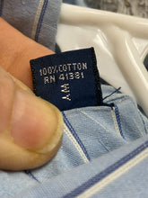 Load image into Gallery viewer, Ralph Lauren Shirt Adult Small Blue Stripes Button Up Chest Pocket Casual Mens