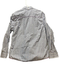 Load image into Gallery viewer, Tommy Bahama Shirt Adult Large Blue Striped Button Up Flip Cuffs Contrast Mens