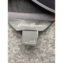 Load image into Gallery viewer, Eddie Bauer Sweater Mens Large Gray Pullover Quarter Zip Outdoor Fleece