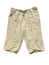 Load image into Gallery viewer, Side Stitch Pants Womens Medium (34x15) Taupe Cropped Capri Drawstring Ladies