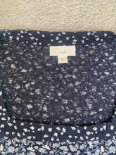 Load image into Gallery viewer, J Jill Shirt Womens Extra Large Navy AOP Flower Square Neck Flowy Blouse Ladies