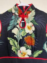 Load image into Gallery viewer, CAREY HAWAII Dress Womens Small Black Flower Traditional Cheongsam Chinese Lady
