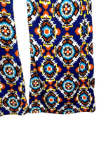 Load image into Gallery viewer, Golden Black Pants Womens 1X (32x28) Geometric AOP Festive Boho Spandex Plus NWT
