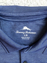 Load image into Gallery viewer, Tommy Bahama Shirt Adult Large Navy Blue Preppy Marlin Fish Casual Golf Polo Men