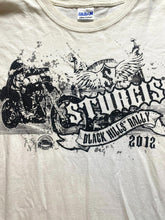 Load image into Gallery viewer, Sturgis Shirt Adult Large White Black Hills Rally 2012 Motorcycle Biker Mens