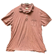 Load image into Gallery viewer, Faherty Shirt Adult Extra Large Salmon Blue Stripes Preppy Casual Golf Polo Mens