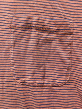 Load image into Gallery viewer, Faherty Shirt Adult Extra Large Salmon Blue Stripes Preppy Casual Golf Polo Mens