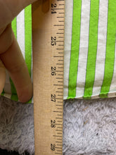 Load image into Gallery viewer, Nick It Shirt Adult Medium Green White Striped Button Up Casual Collared Mens