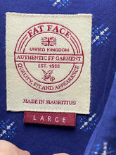 Load image into Gallery viewer, Fat Face Shirt Adult Large Navy Button Up Embroidery Casual Chest Pocket Mens